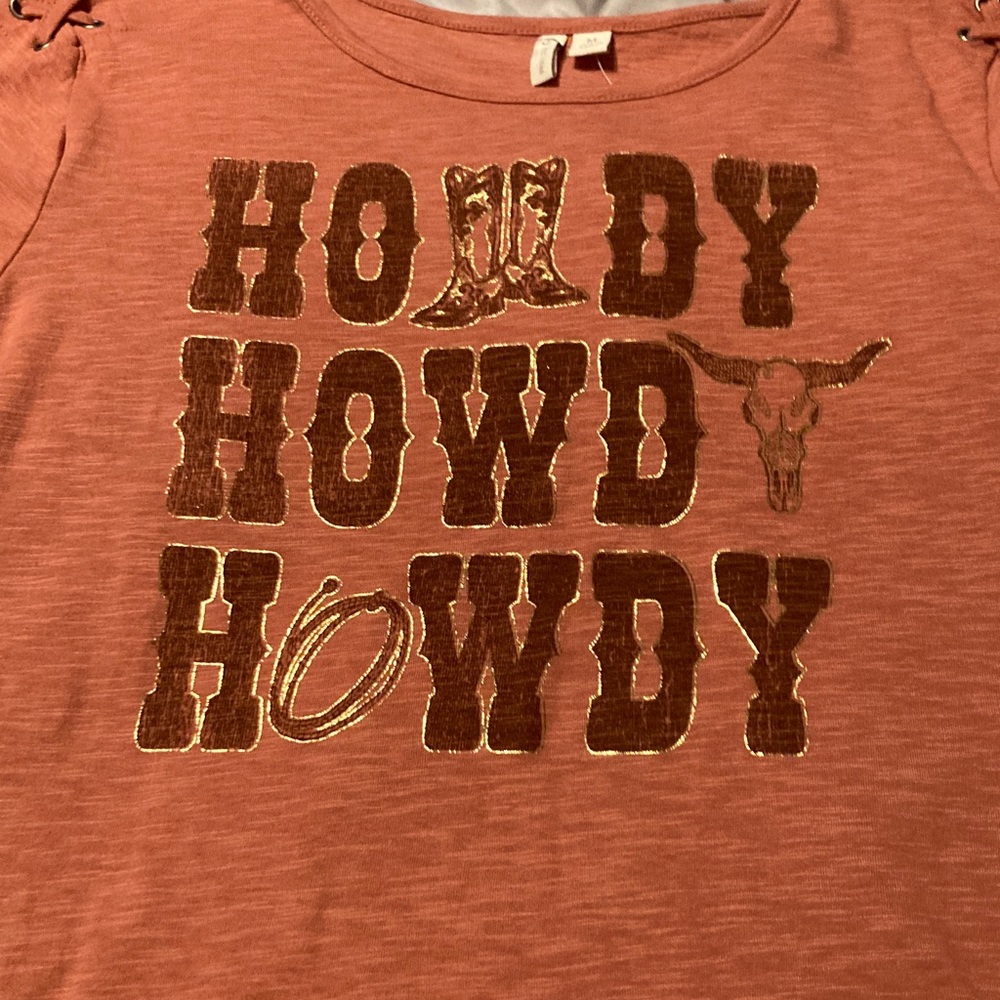 Cato Rustic Pink 'Howdy' Graphic Tee - Picture 3 of 10